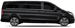 Silhouette of a Mercedes V Class Car Service Essex